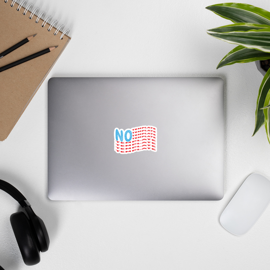 No Template American Flag Sticker