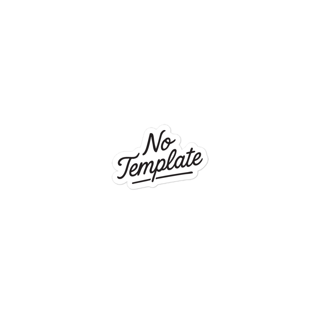 No Template Logo Sticker – No Templete Co.