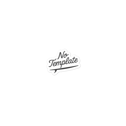 No Template Surfboard Logo Sticker